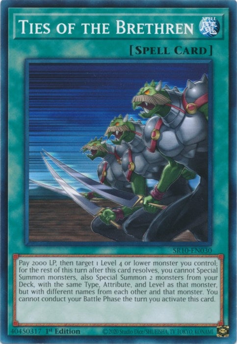 Image for Ties of the Brethren (SR10-EN030) (SR10) - YuGiOh