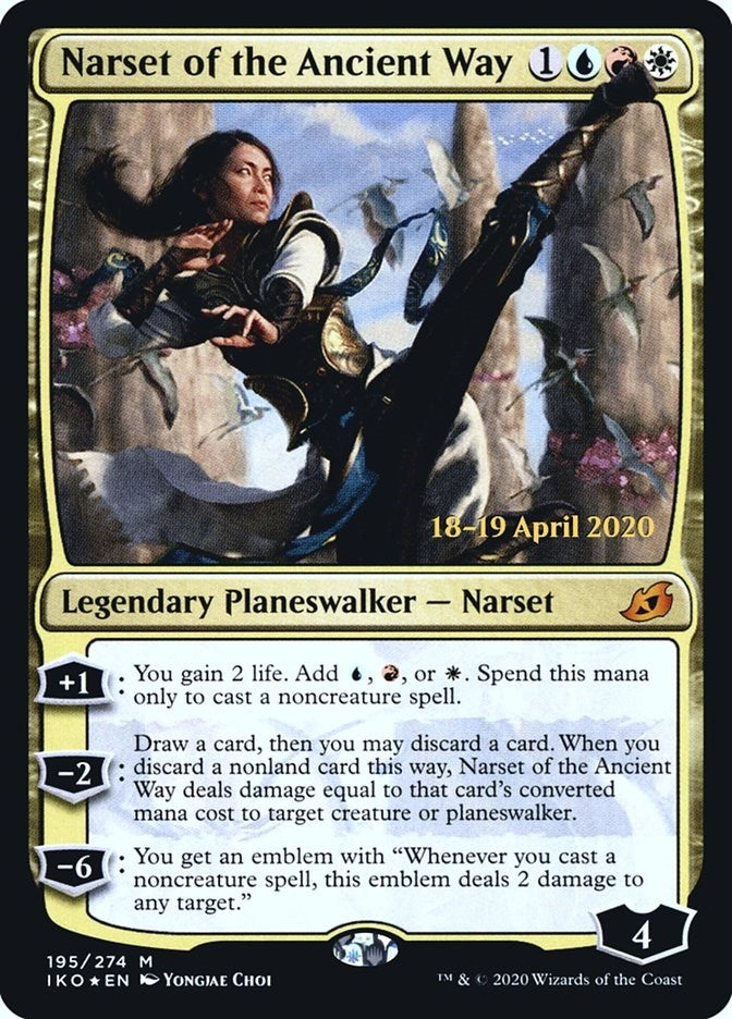 Image for Narset of the Ancient Way (195) (Prerelease Cards) - Magic: The Gathering