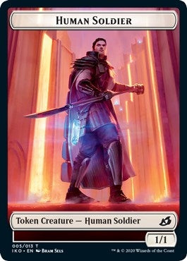 Image for Human Soldier (005) // Zombie Double-Sided Token (5 // 9) (Commander 2020) - Magic: The Gathering