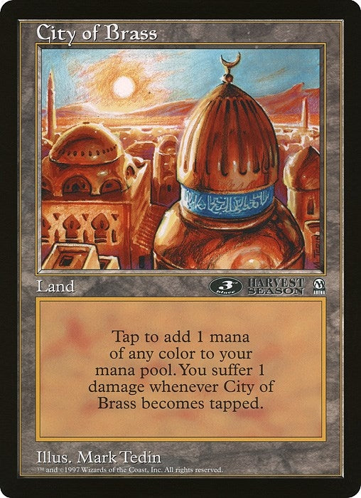 Image for City of Brass (3rd Place) (Arena League) (Oversize Cards) - Magic: The Gathering