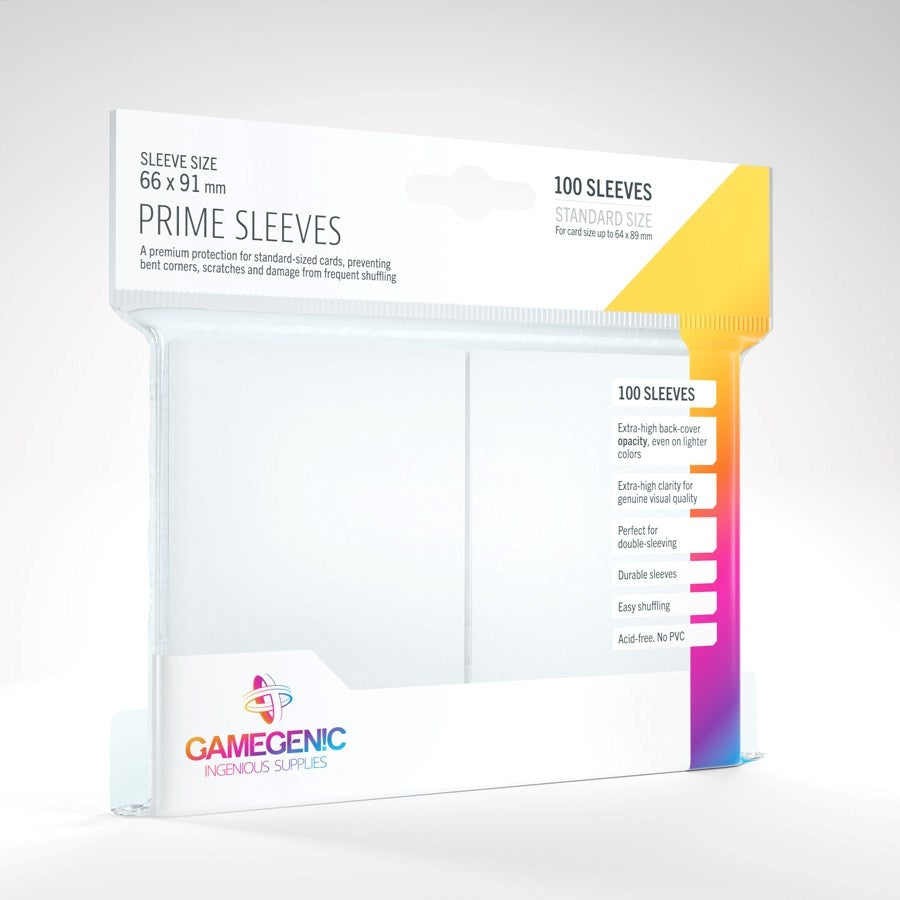 Image for GameGenic Prime Sleeve - Standard Size - White (100-Pack) - Card Sleeves