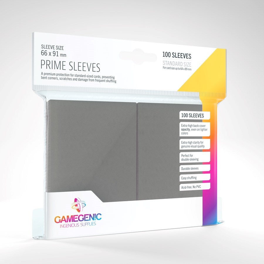 Image for GameGenic Prime Sleeve - Standard Size - Dark Gray (100-Pack) - Card Sleeves