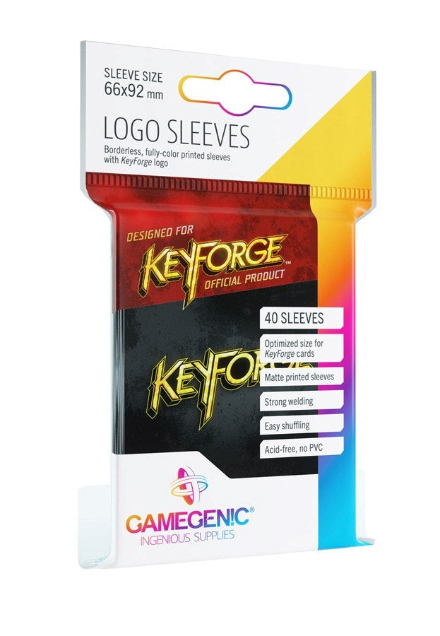 Image for GameGenic KeyForge Logo Sleeves - Black (40-Pack) - Card Sleeves