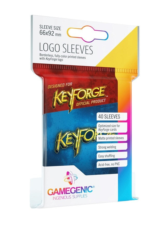 Image for GameGenic KeyForge Logo Sleeves - Blue (40-Pack) - Card Sleeves