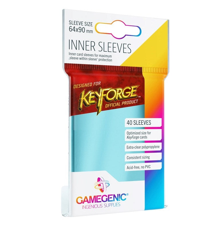 Image for GameGenic KeyForge Inner Sleeves - Clear (40-Pack) - Card Sleeves