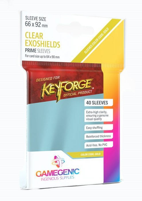 Image for GameGenic KeyForge Exoshields - Clear (40-Pack) - Card Sleeves
