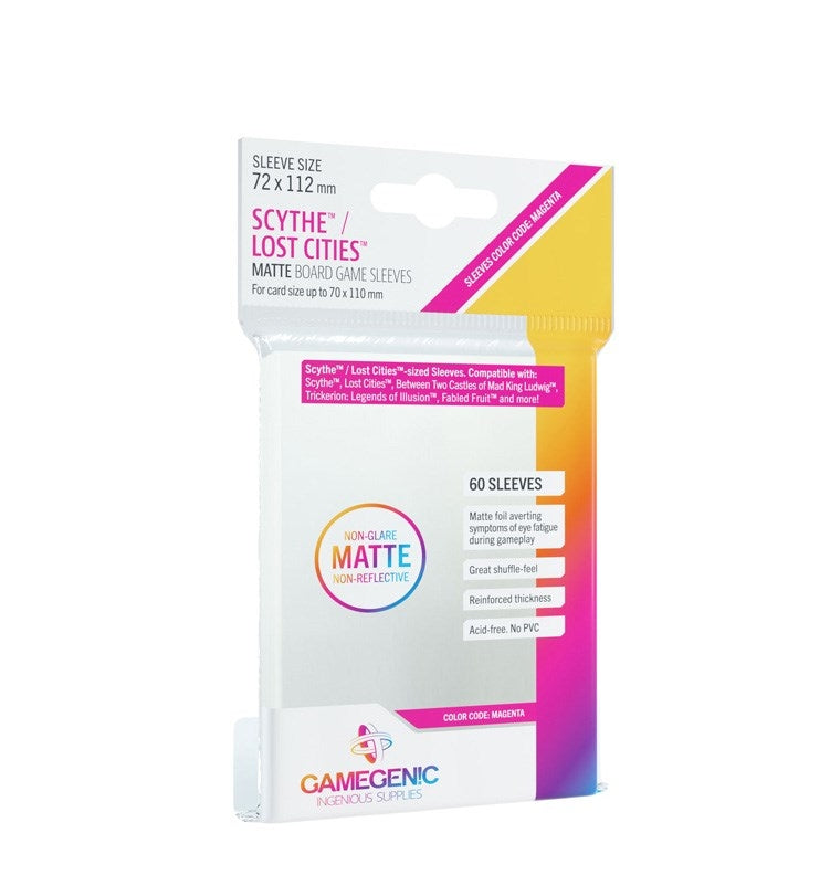 Image for GameGenic Matte Board Game Sleeves - Scythe / Lost Cities (60-Pack) - Card Sleeves