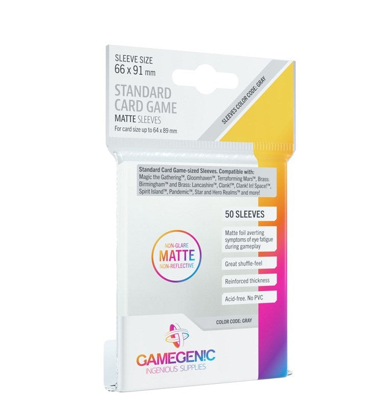 Image for GameGenic Matte Board Game Sleeves - Standard Card Game (50-Pack) - Card Sleeves