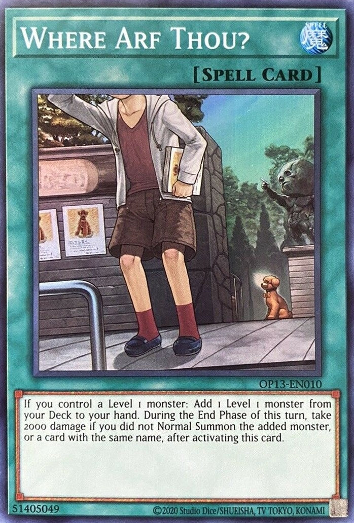 Image for Where Arf Thou? (OP13-EN010) (OP13) - YuGiOh