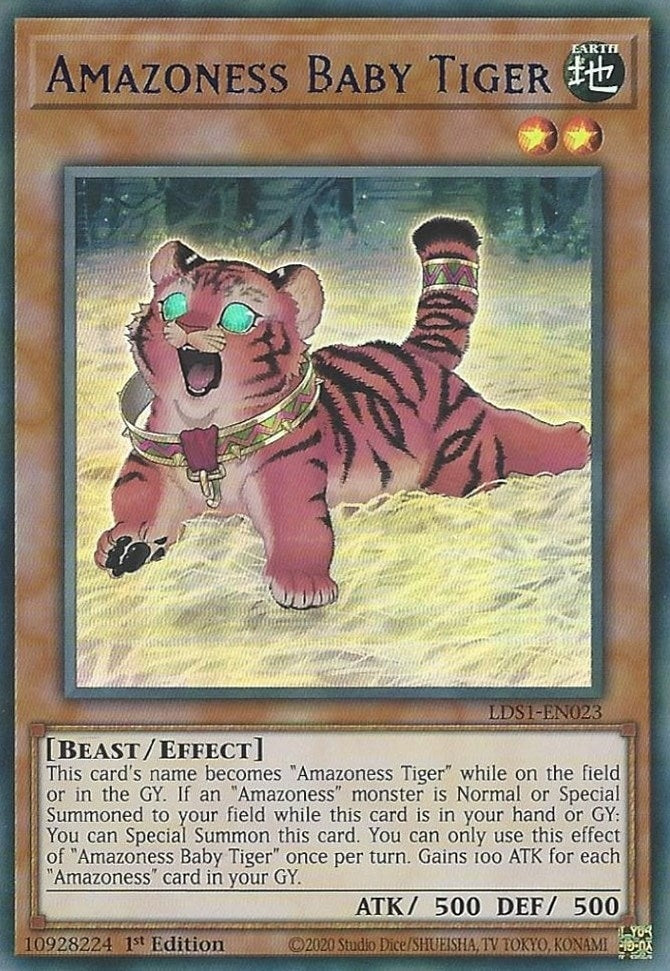 Image for Amazoness Baby Tiger (Blue) (LDS1-EN023) (LDS1) - YuGiOh