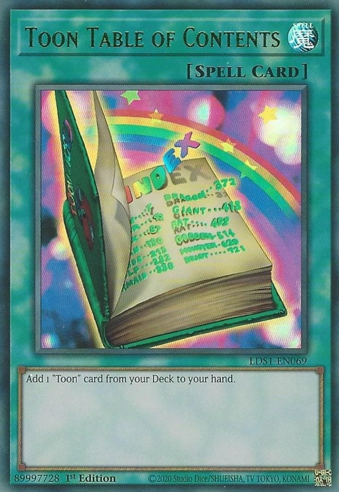 Image for Toon Table of Contents (Green) (LDS1-EN069) (LDS1) - YuGiOh
