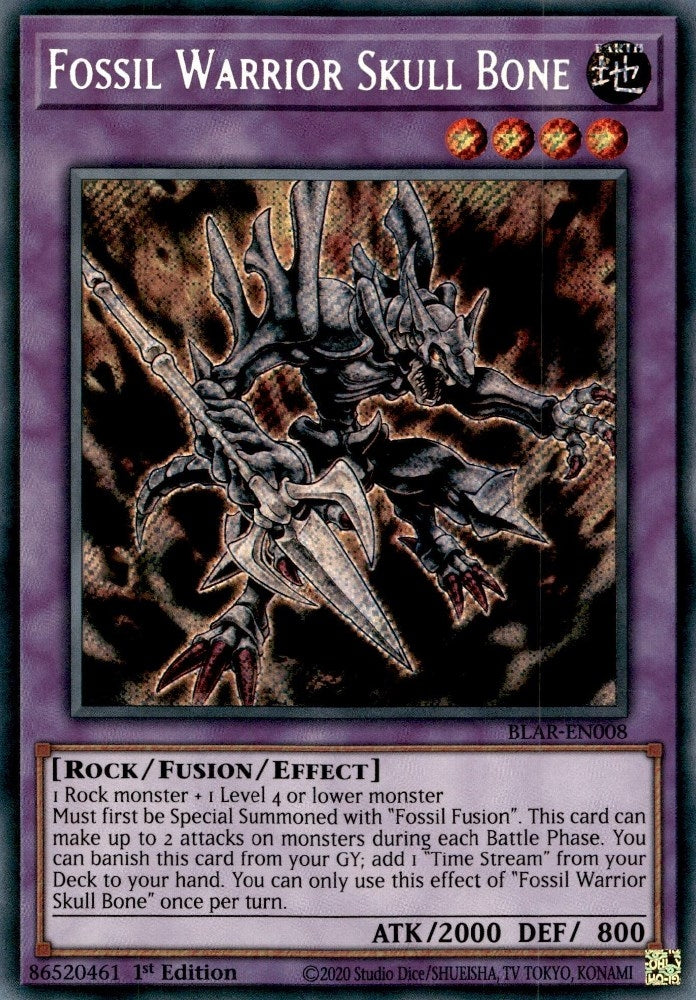 Image for Fossil Warrior Skull Bone (BLAR-EN008) (BLAR) - YuGiOh