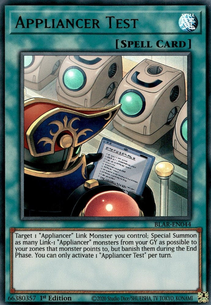 Image for Appliancer Test (BLAR-EN044) (BLAR) - YuGiOh