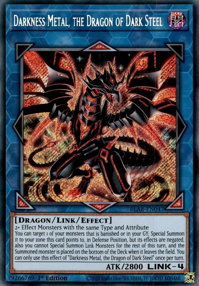 Image for Darkness Metal, the Dragon of Dark Steel (BLAR-EN047) (BLAR) - YuGiOh