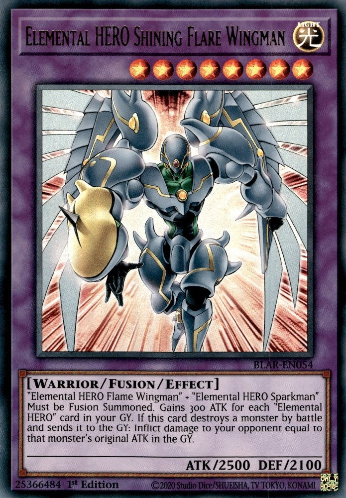 Image for Elemental HERO Shining Flare Wingman (BLAR-EN054) (BLAR) - YuGiOh