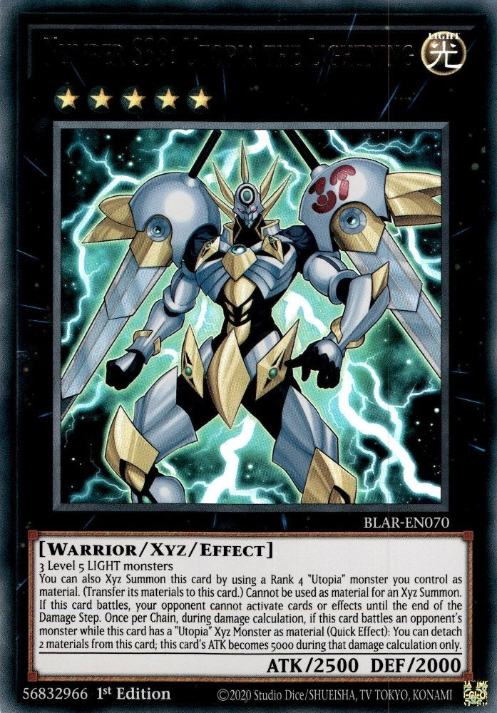 Image for Number S39: Utopia the Lightning (BLAR-EN070) (BLAR) - YuGiOh