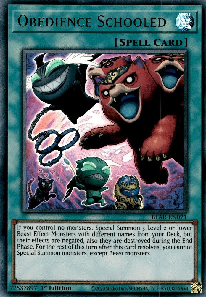 Image for Obedience Schooled (BLAR-EN071) (BLAR) - YuGiOh