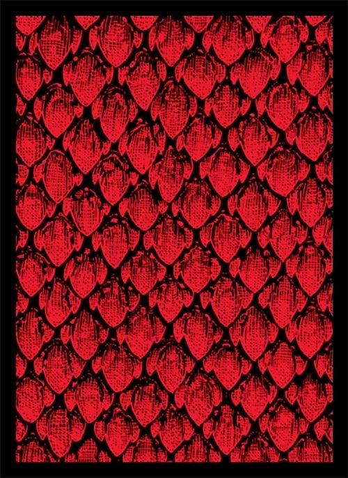 Image for Double Matte Sleeve - Dragonhide - Red (50-Pack) - Card Sleeves