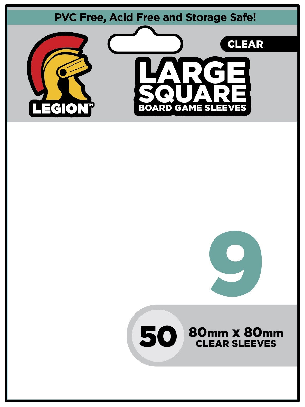 Image for Clear Board Game Sleeves - Large Square (50-Pack) - Card Sleeves
