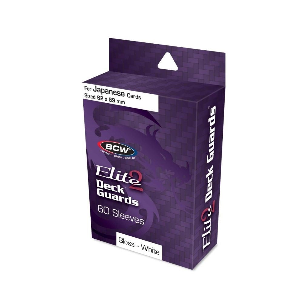 Image for BCW Elite2 Deck Guards - Glossy Small - 60ct. Box (White) (Classic) - Card Sleeves