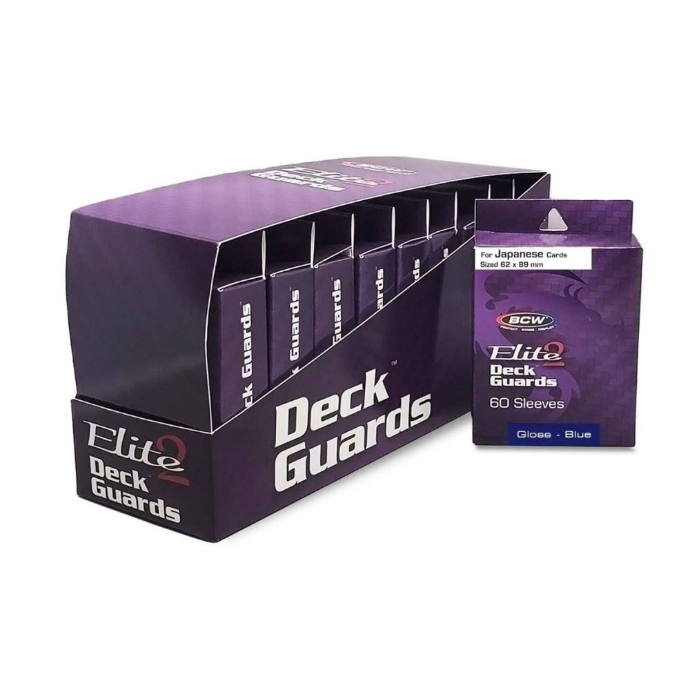 Image for BCW Elite2 Deck Guards - Glossy Small - Shelf Display (Blue) (Classic) - Card Sleeves