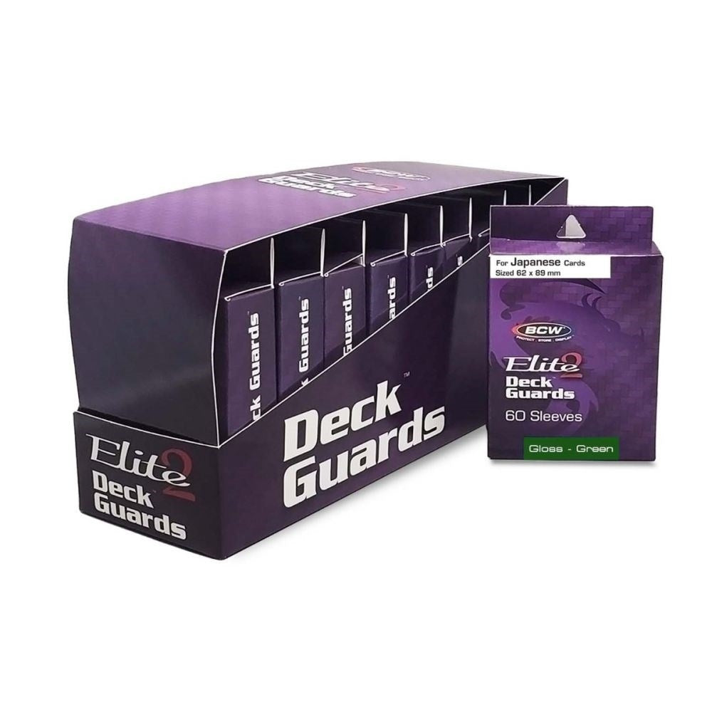 Image for BCW Elite2 Deck Guards - Glossy Small - Shelf Display (Green) (Classic) - Card Sleeves