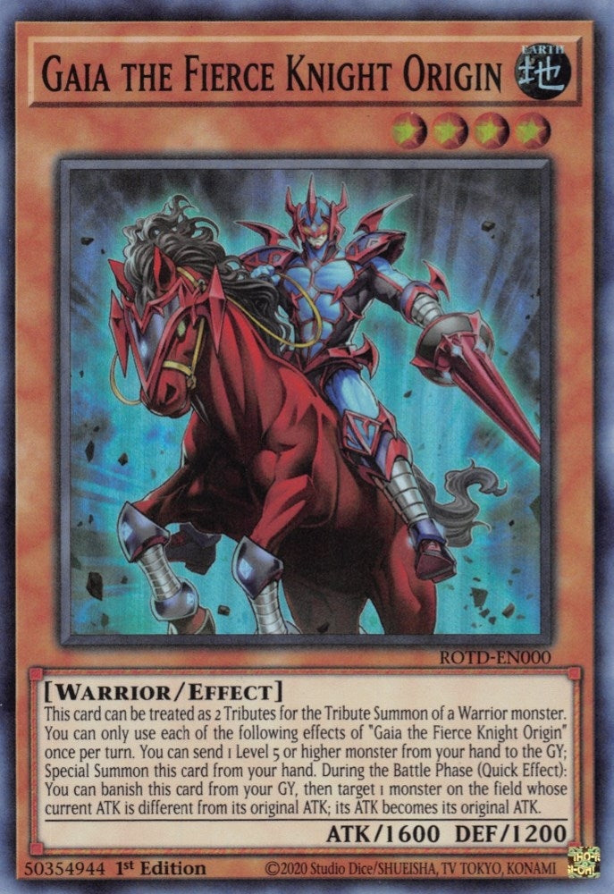 Image for Gaia the Fierce Knight Origin (ROTD-EN000) (ROTD) - YuGiOh