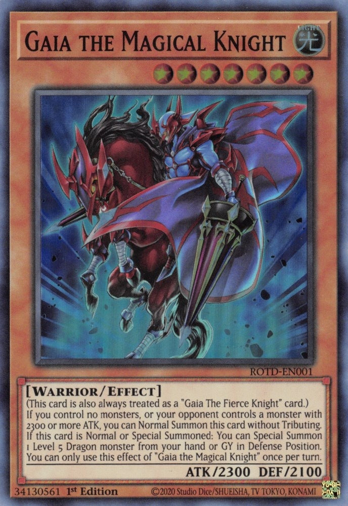 Image for Gaia the Magical Knight (ROTD-EN001) (ROTD) - YuGiOh