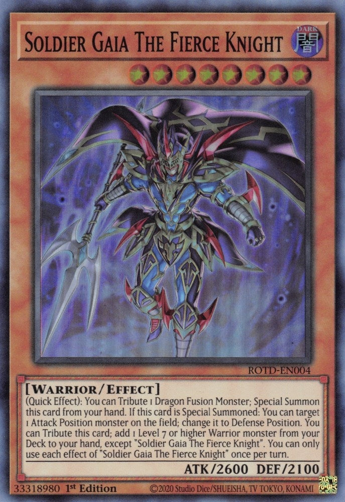 Image for Soldier Gaia The Fierce Knight (ROTD-EN004) (ROTD) - YuGiOh