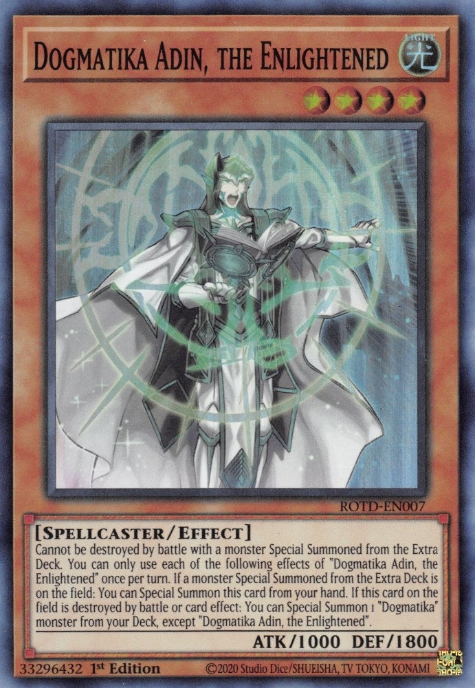 Image for Dogmatika Adin, the Enlightened (ROTD-EN007) (ROTD) - YuGiOh