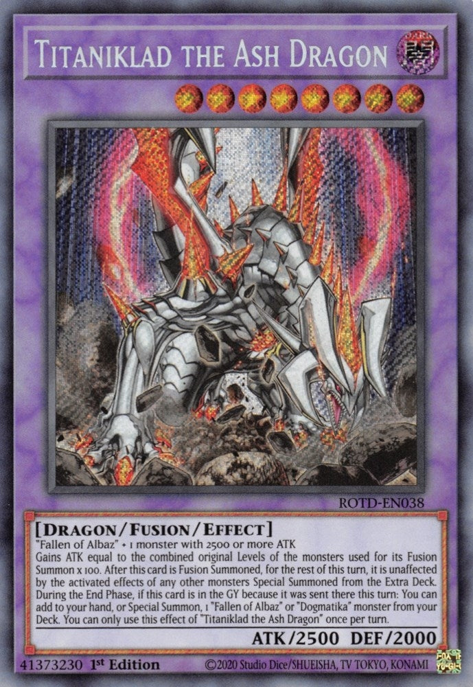 Image for Titaniklad the Ash Dragon (ROTD-EN038) (ROTD) - YuGiOh