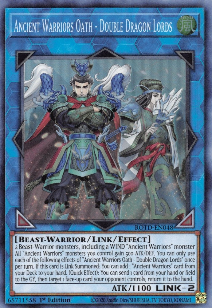 Image for Ancient Warriors Oath - Double Dragon Lords (ROTD-EN048) (ROTD) - YuGiOh