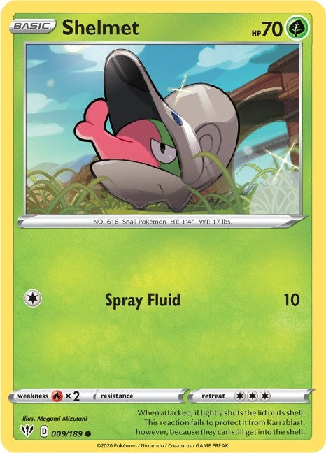 Image for Shelmet (009/189) (SWSH03) - Pokemon