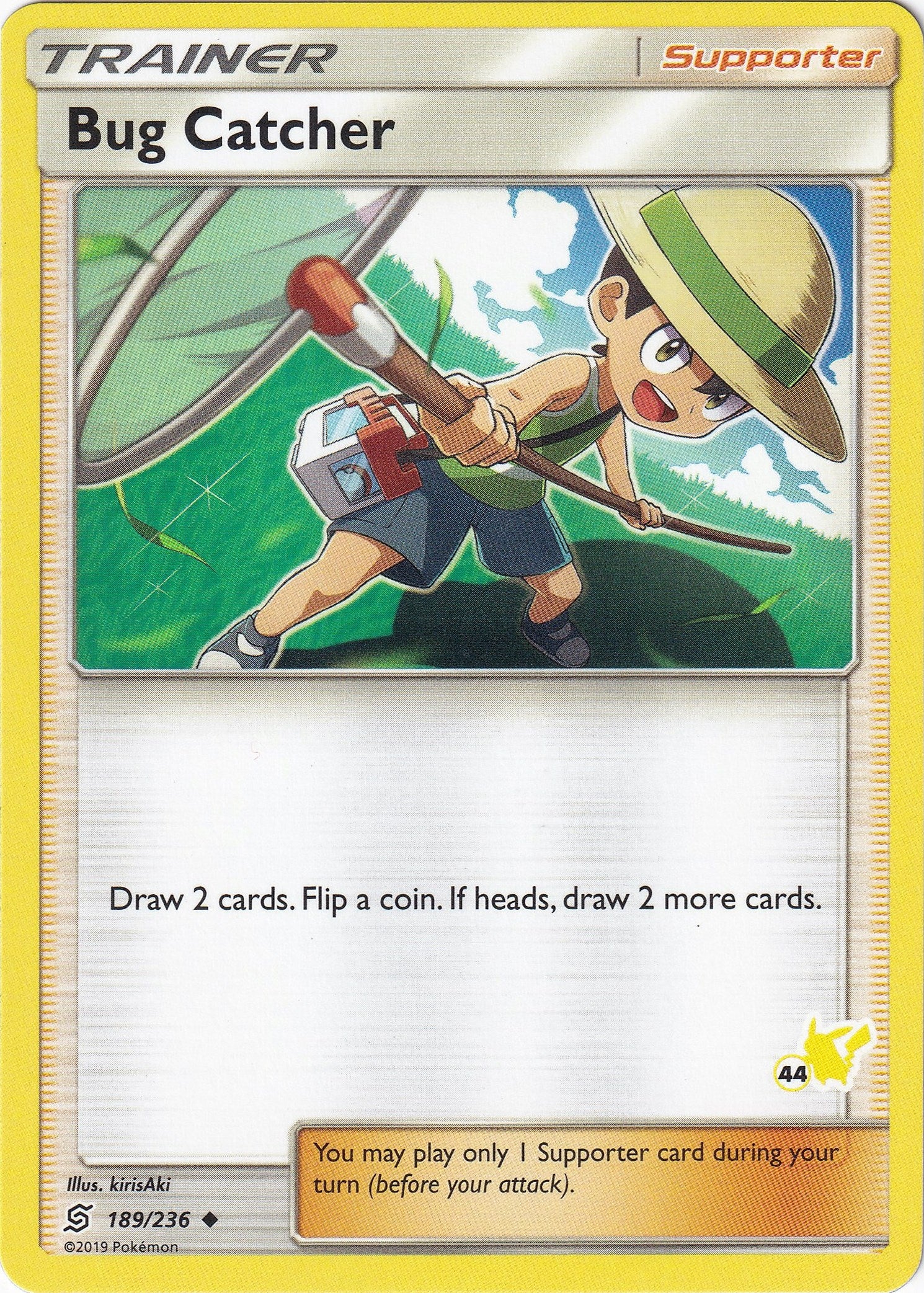 Image for Bug Catcher - 189/236 (#44 Pikachu Stamped) (189/236) (BTA) - Pokemon