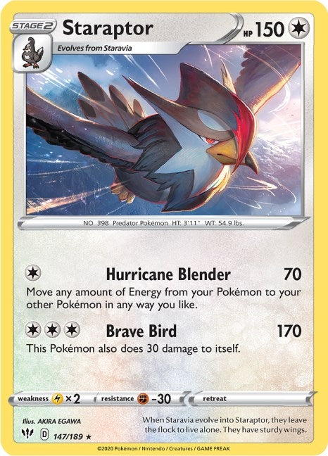 Image for Staraptor (147/189) (SWSH03) - Pokemon