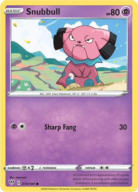 Image for Snubbull (070/189) (SWSH03) - Pokemon