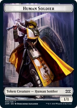 Image for Human Soldier Token (5) (Double Masters) - Magic: The Gathering