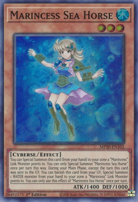 Image for Marincess Sea Horse (MP20-EN102) (MP20) - YuGiOh