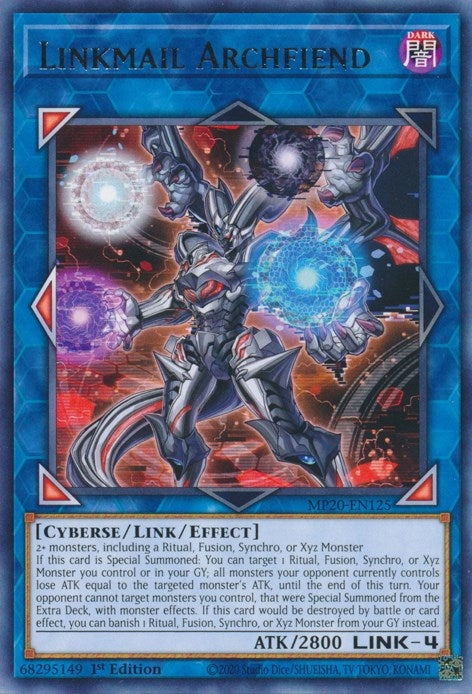 Image for Linkmail Archfiend (MP20-EN125) (MP20) - YuGiOh