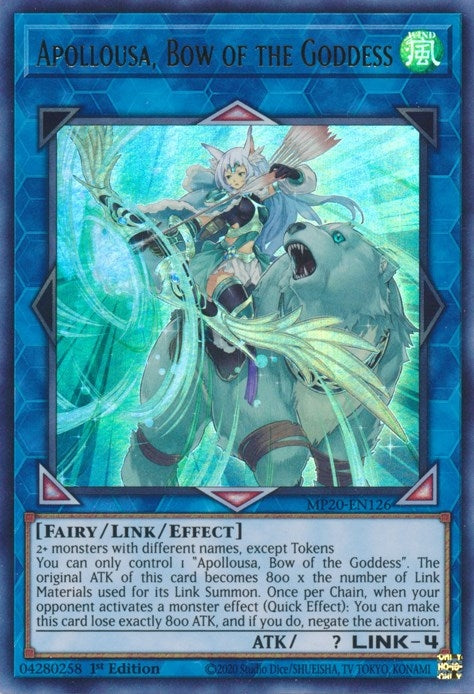 Image for Apollousa, Bow of the Goddess (MP20-EN126) (MP20) - YuGiOh