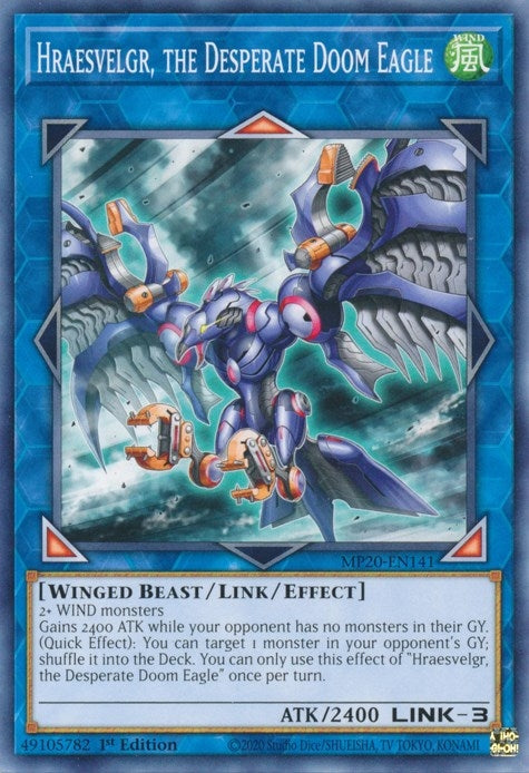 Image for Hraesvelgr, the Desperate Doom Eagle (MP20-EN141) (MP20) - YuGiOh