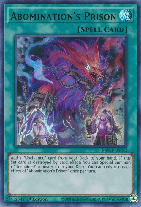 Image for Abomination's Prison (MP20-EN182) (MP20) - YuGiOh
