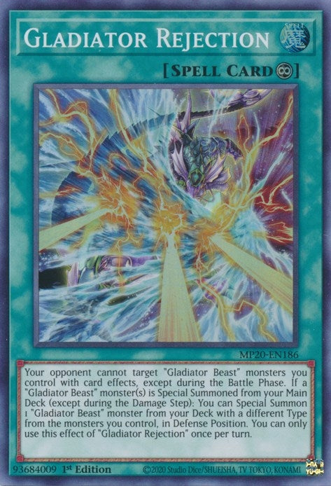 Image for Gladiator Rejection (MP20-EN186) (MP20) - YuGiOh