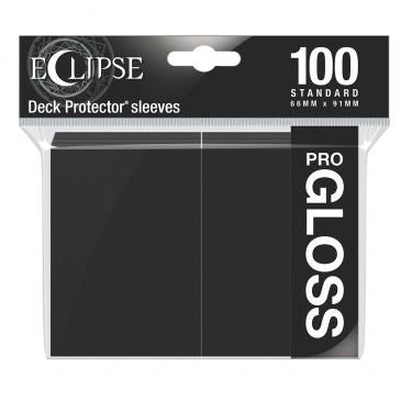 Image for PRO-Gloss Eclipse Standard Deck Protector Sleeves - Jet Black (100-Pack) - Card Sleeves