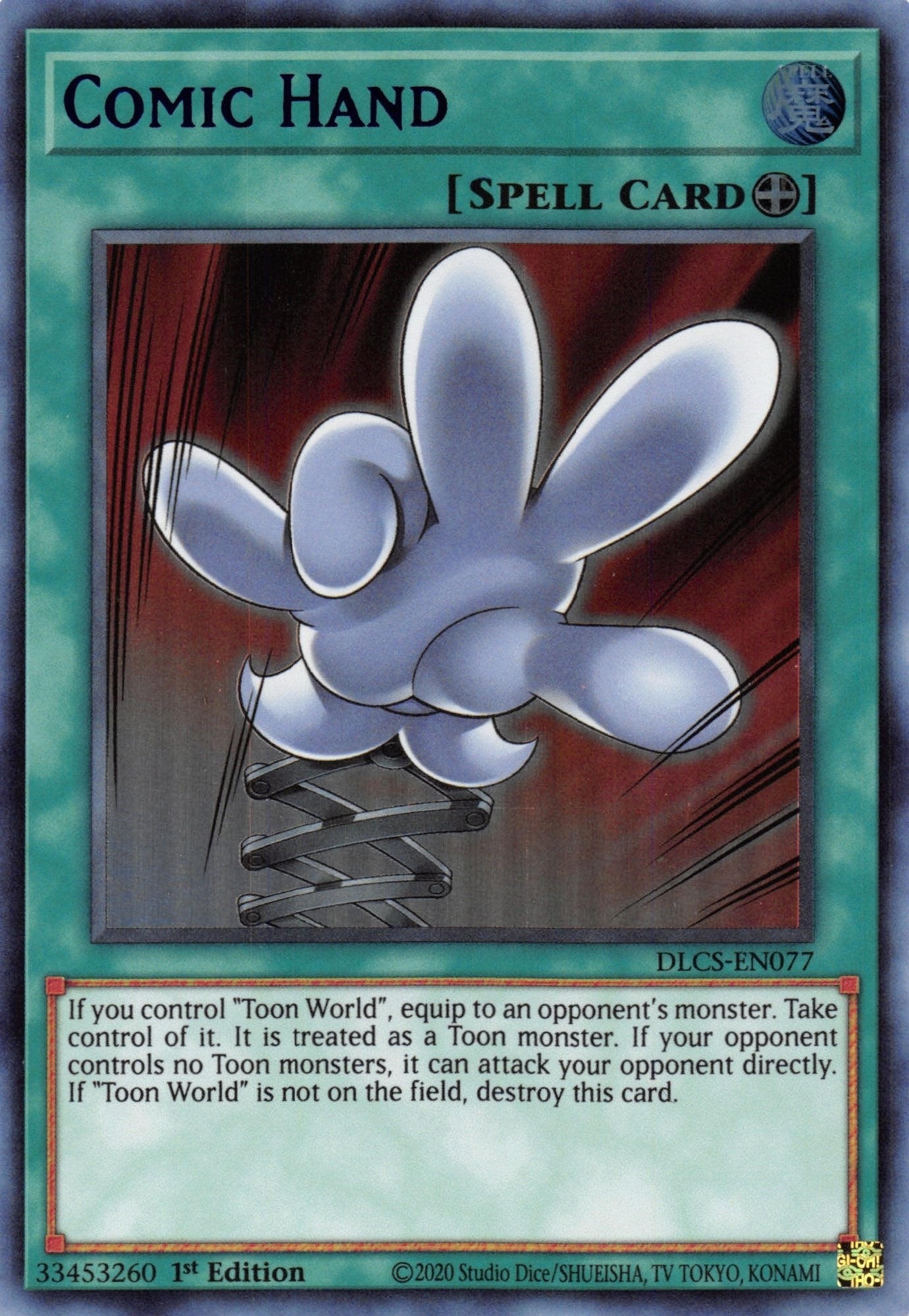 Image for Comic Hand (Blue) (DLCS-EN077) (DLCS) - YuGiOh