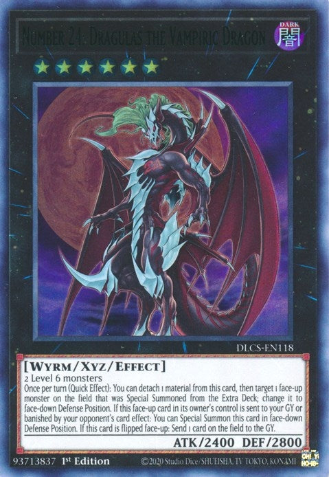 Image for Number 24: Dragulas the Vampiric Dragon (Green) (DLCS-EN118) (DLCS) - YuGiOh