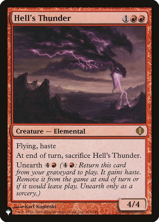 Image for Hell's Thunder (103/249) (The List Reprints) - Magic: The Gathering