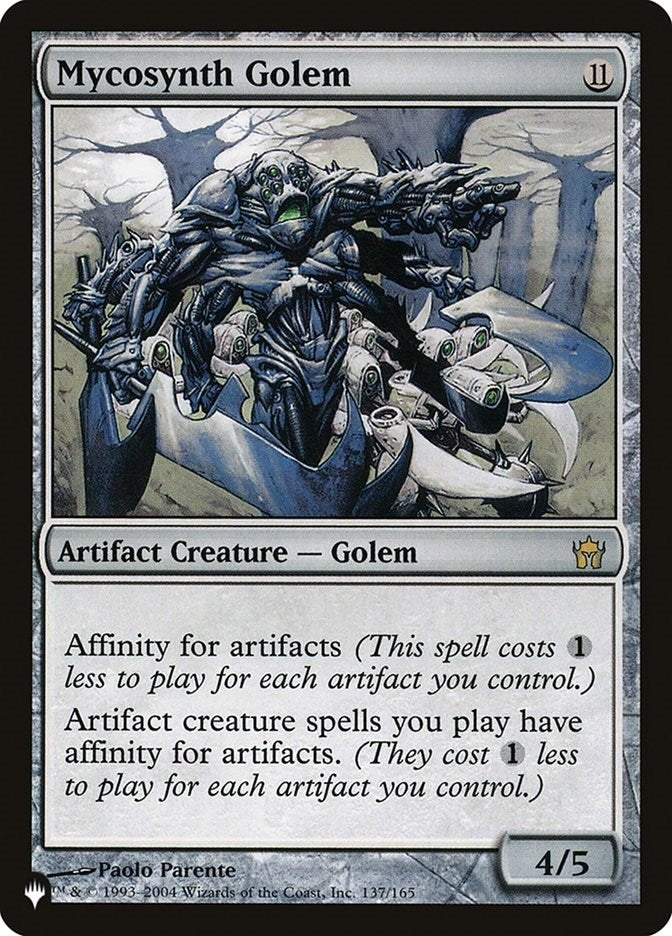 Image for Mycosynth Golem (137/165) (The List Reprints) - Magic: The Gathering