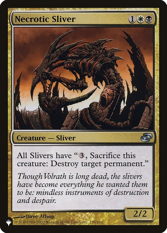 Necrotic Sliver (159/165) (The List Reprints)