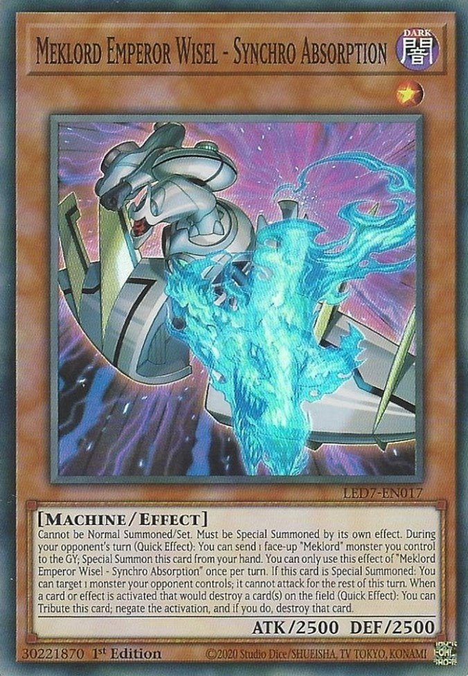 Image for Meklord Emperor Wisel - Synchro Absorption (LED7-EN017) (LED7) - YuGiOh